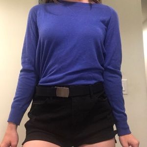 vintage blue cashmere sweater